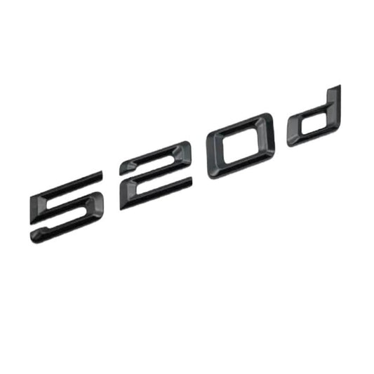 Emblema 520d Negru lucios, spate portbagaj BMW
