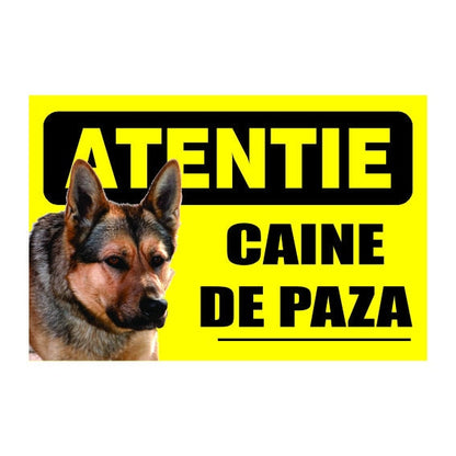 Indicator Atentie Caine de paza (lup), 20x30cm