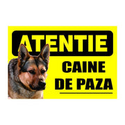 Indicator Atentie Caine de paza (lup), 20x30cm