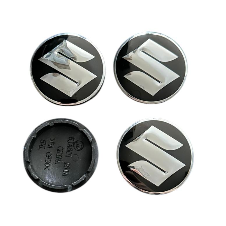 Set 4 capace roti 56mm Suzuki Negru compatibil/inlocuitor janta aliaj
