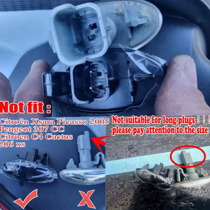 Set 2 Semnalizari Dinamice Secventiale aripa LED compatibil cu Peugeot 307, 206, 407, 107, 607, Citroen C1, C2, C3