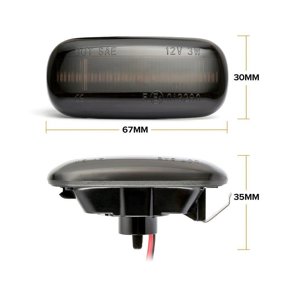 Lampi semnalizari laterale aripa, dinamice, secventiale Audi A3 8P, A4 B6, B7, B8, A6, set 2 bucati