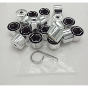 Set 20 capace prezoane pe 17 + cheie de scos capacele, argintii