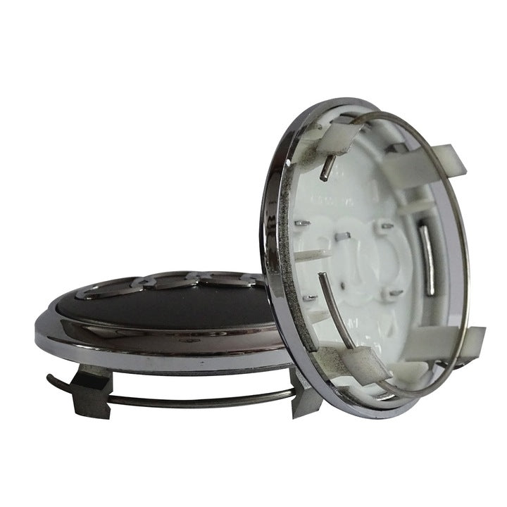 Set 4 capacele roti 60 mm Audi, pentru jante aliaj, Grafit chrom