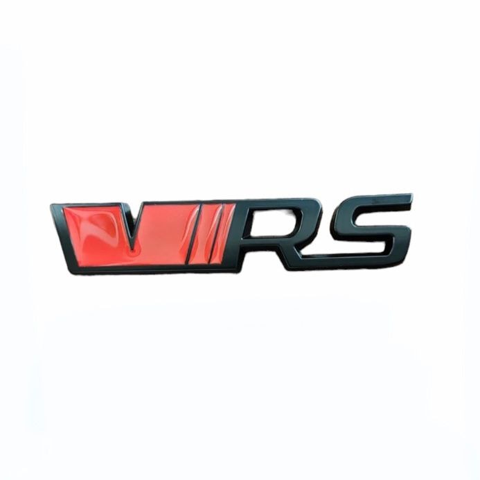Set 2 Embleme grila plus portbagaj 3D pentru Skoda VRS NegruRosu