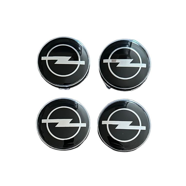 Set 4 capace roti 60mm Opel negre compatibil/inlocuitor janta aliaj