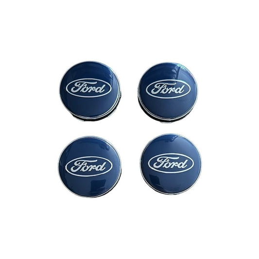 Set 4 capace roti 60mm Ford albastre compatibil/inlocuitor janta aliaj