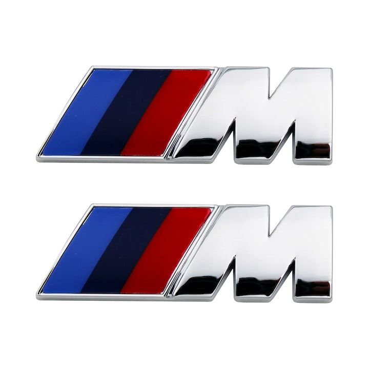 Set 2 Embleme ABS Aripa Logo M Performance Silver