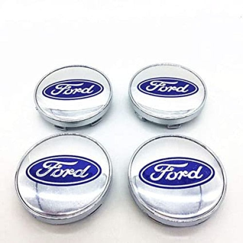 Set 4 capacele roti 60mm argintii/gri, Ford Focus/Mondeo/Kuga, pentru jante aliaj