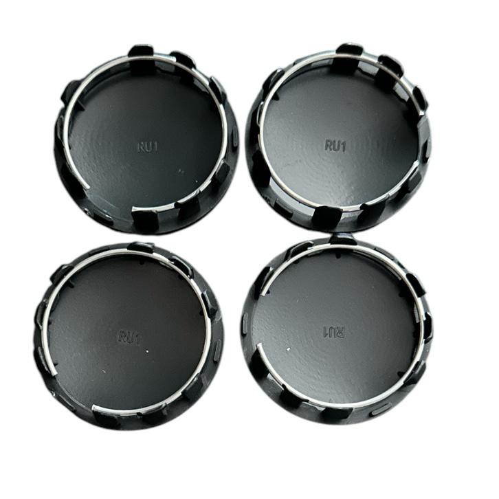 Set 4 capace roti 59mm exterior, 55mm interior Volvo negre compatibil/inlocuitor janta aliaj