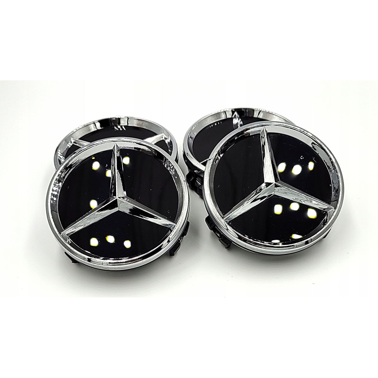 Set 4 capace centrale pentru jante MERCEDES 60 mm, negru