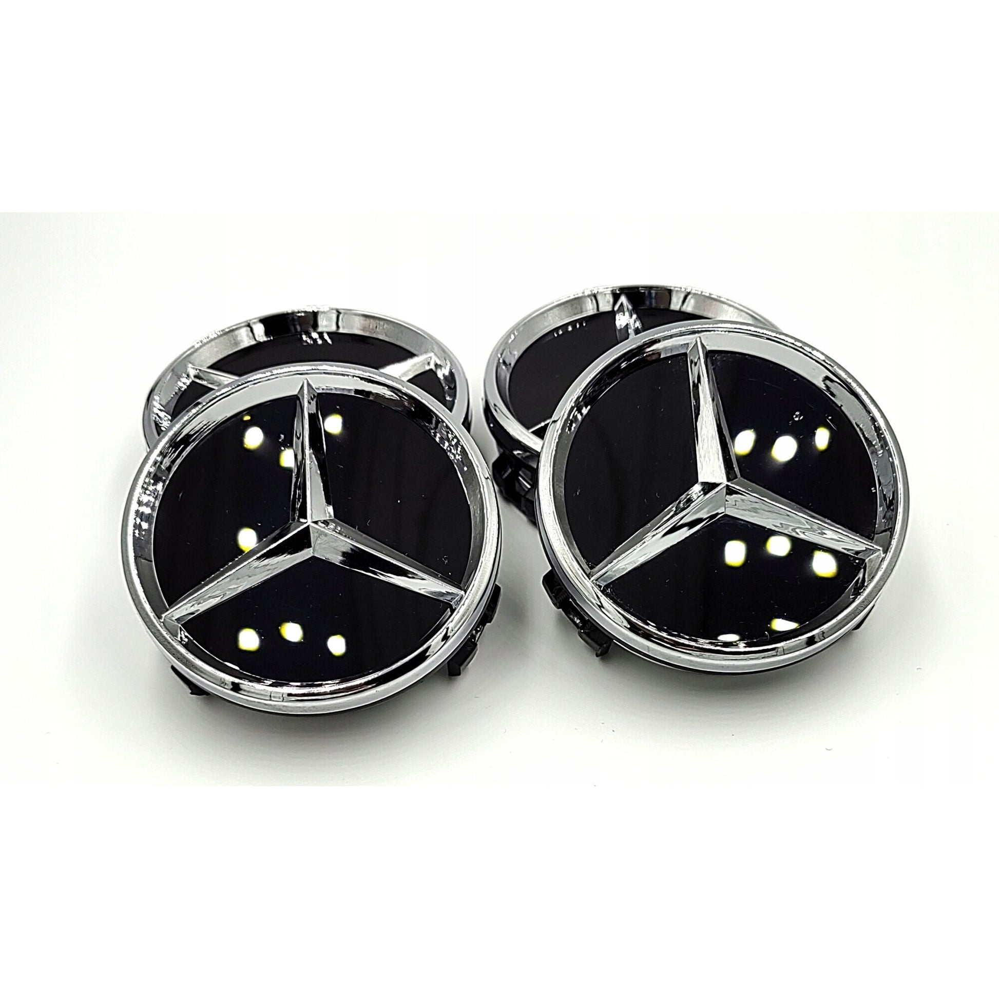 Set 4 capace centrale pentru jante MERCEDES 60 mm, negru