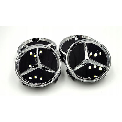 Set 4 capace centrale pentru jante MERCEDES 60 mm, negru