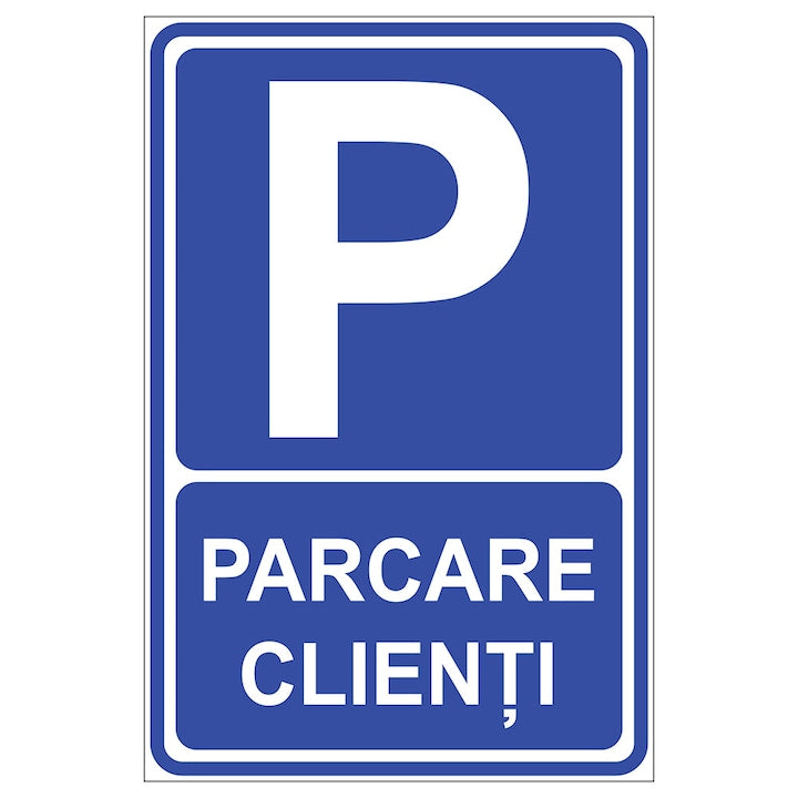 Placuta parcare clienti, Urbas, 200x300 mm, PVC, 1 mm