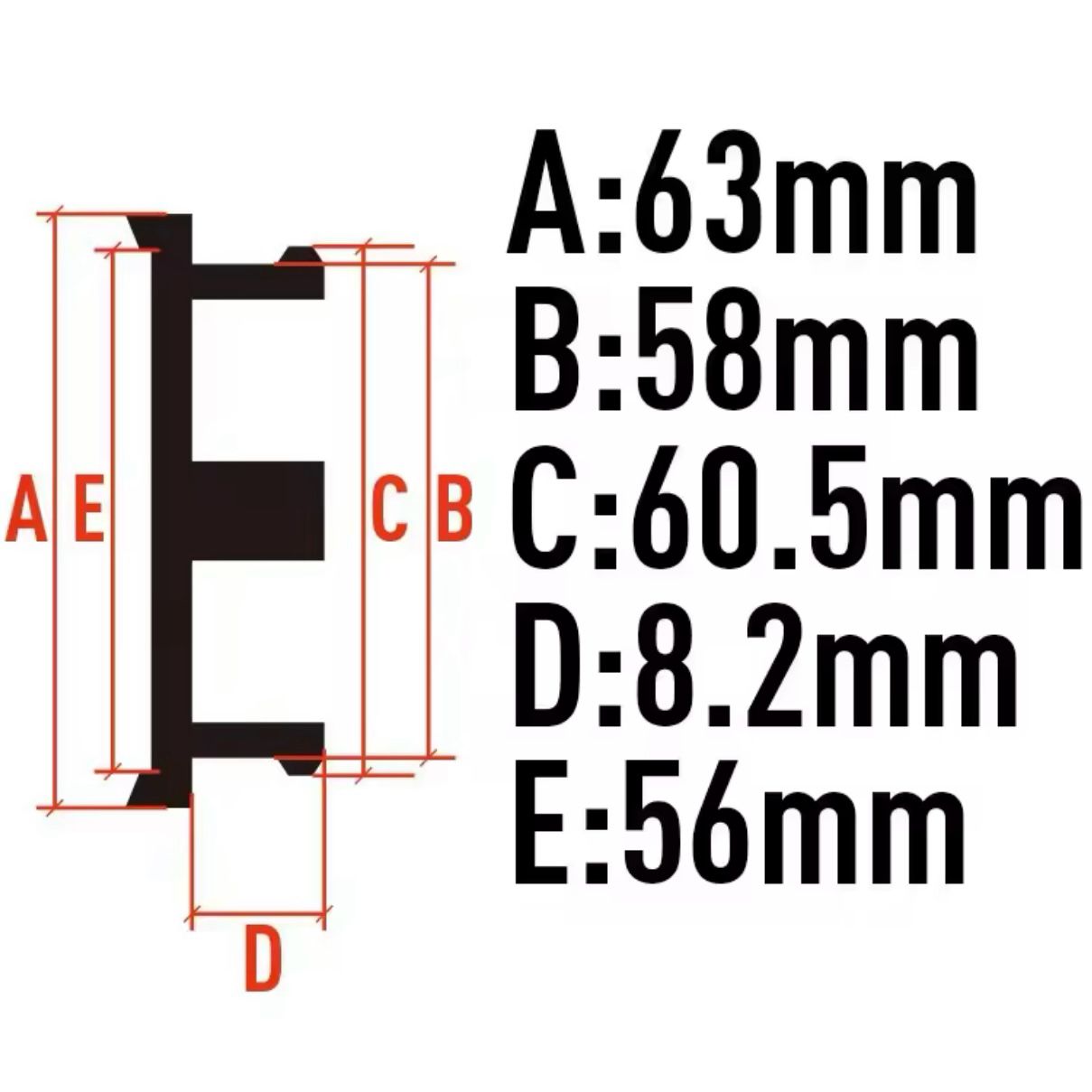 Set 4 capace roti 63mm exterior, 58mm interior Dacia DC negre compatibil/inlocuitor janta aliaj