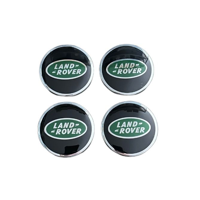 Set 4 capace jante LAND ROVER, RANGE ROVER, 62-63mm, Negru Verde