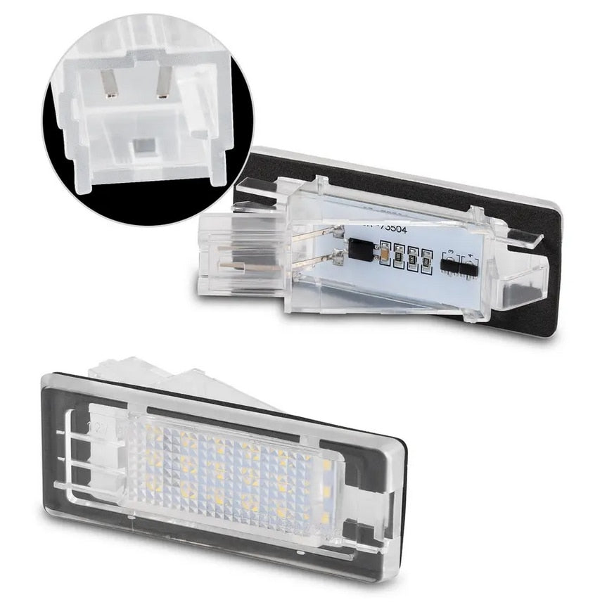 Set 2x Lampi LED pentru numar dedicate Dacia Duster(2010-2017), Logan MCV, Lodgy, Renault, fara eroare