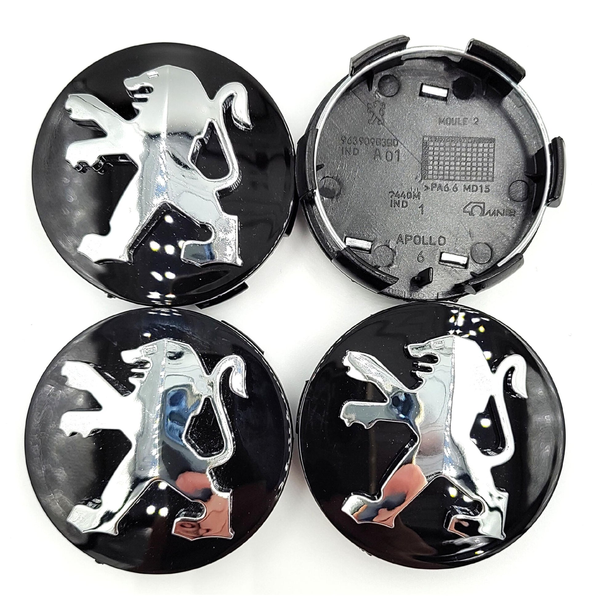 Set 4 capace jante, Peugeot 60mm 55853809, Argintiu, 16 inch