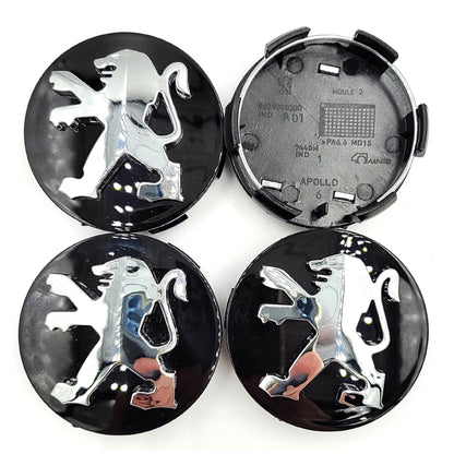 Set 4 capace jante, Peugeot 60mm 55853809, Argintiu, 16 inch