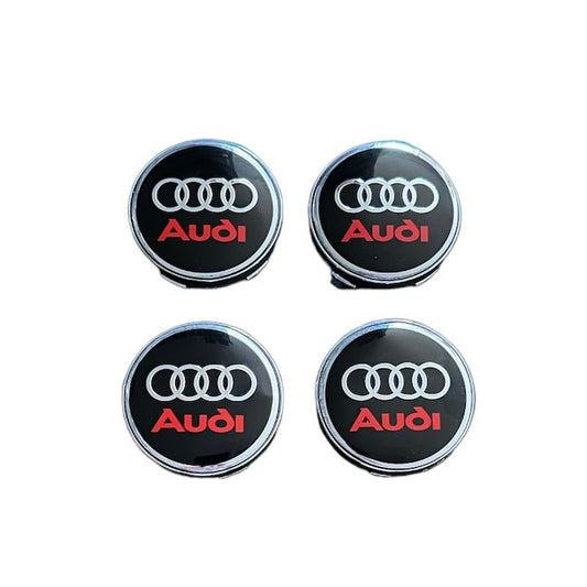 Set 4 capace roti 60mm Audi negre compatibil/inlocuitor janta aliaj