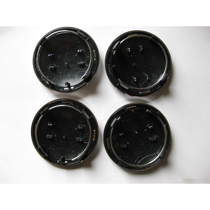 Set 4 capacele roti 69mm negre, Audi A3, A4, A5, A6, A7, A8, Q3, Q5, Q7 pentru jante aliaj