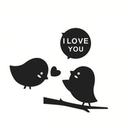 Sticker Birds, pentru intrerupator sau priza, 10x10 cm, culoare Negru