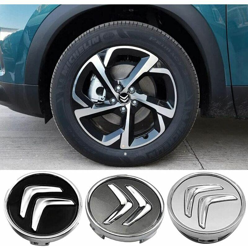 Set 4 capace roti Tovbmup pentru Citroen, ABS, rezistenta inalta, 60mm