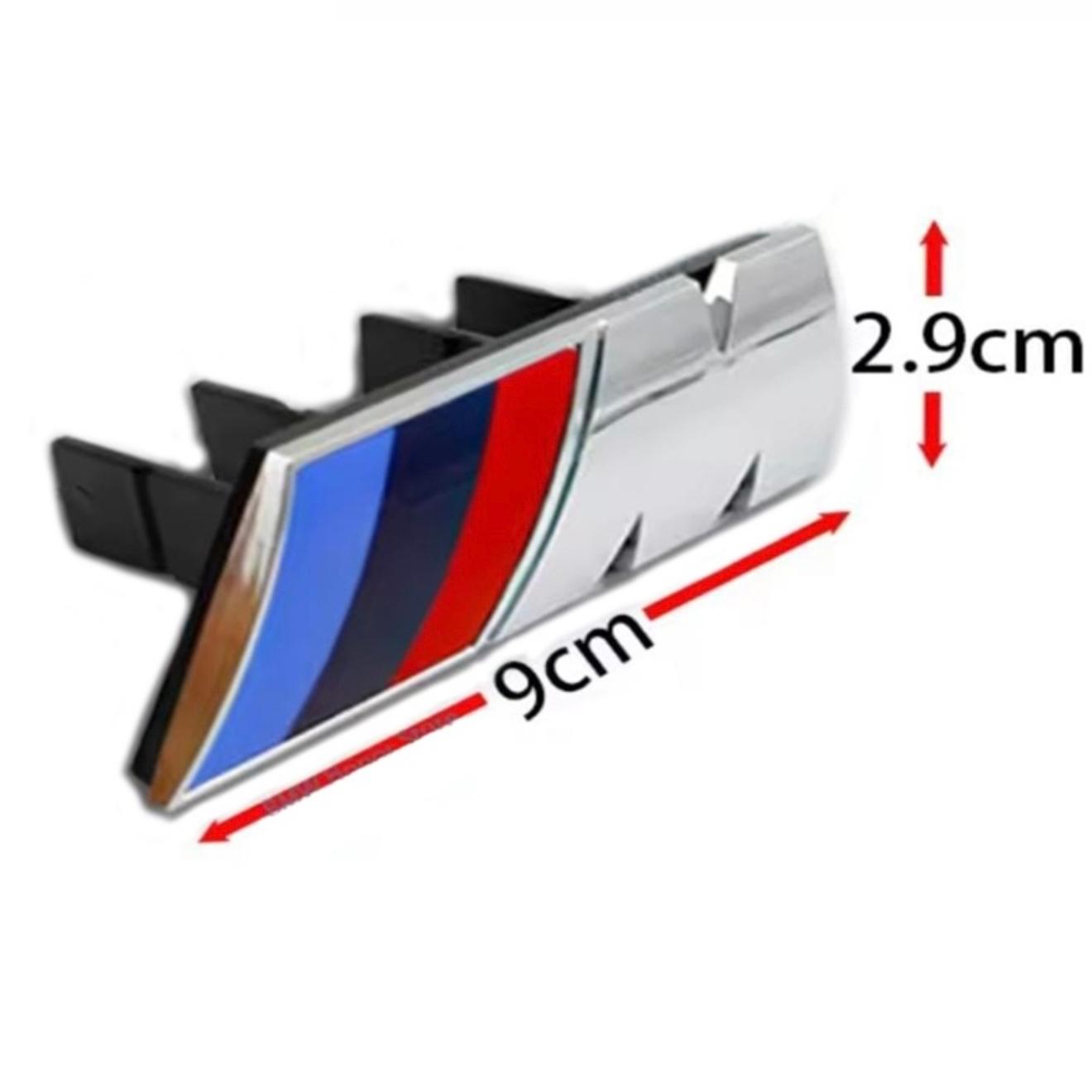 Emblema M pentru grila fata BMW, 9x3, Argintie