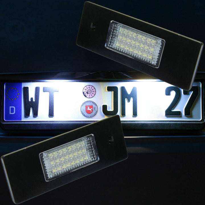 Set de 2 lampi numar LED BMW seria 1 E81, E87, F20, F21, Z4 E85, X2 F39, X4 G02, Seria 6 E63, Mini R55, R60