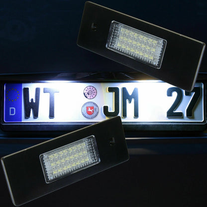 Set de 2 lampi numar LED BMW seria 1 E81, E87, F20, F21, Z4 E85, X2 F39, X4 G02, Seria 6 E63, Mini R55, R60