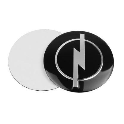 Stickere Opel Negre din tabla autoadezive 56mm pentru jante aliaj