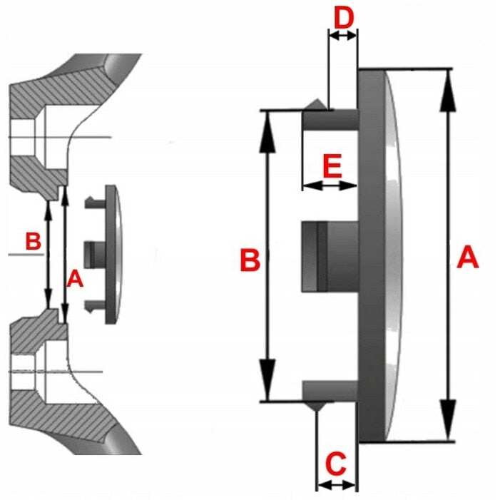Set 4 capace pentru jante, TOYOTA, 57 mm