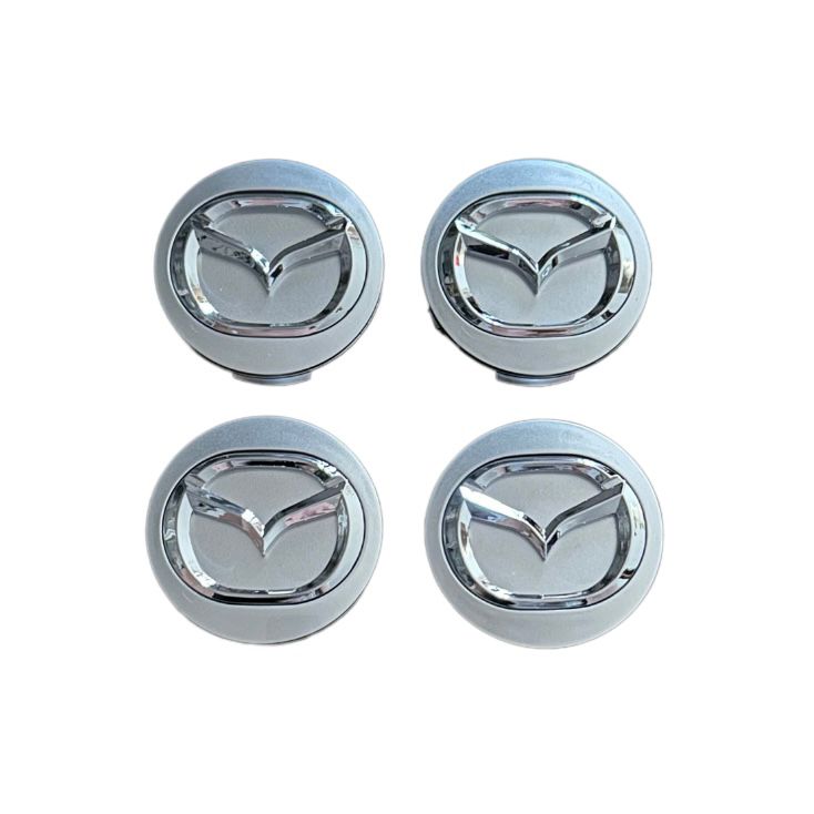 Set 4 Capace Roti Mazda 56mm Pentru Jante Aliaj, Argintiu