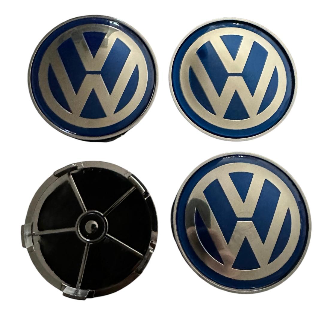 Set 4 capace roti 68mm Volkswagen compatibil/inlocuitor janta aliaj, Albastru