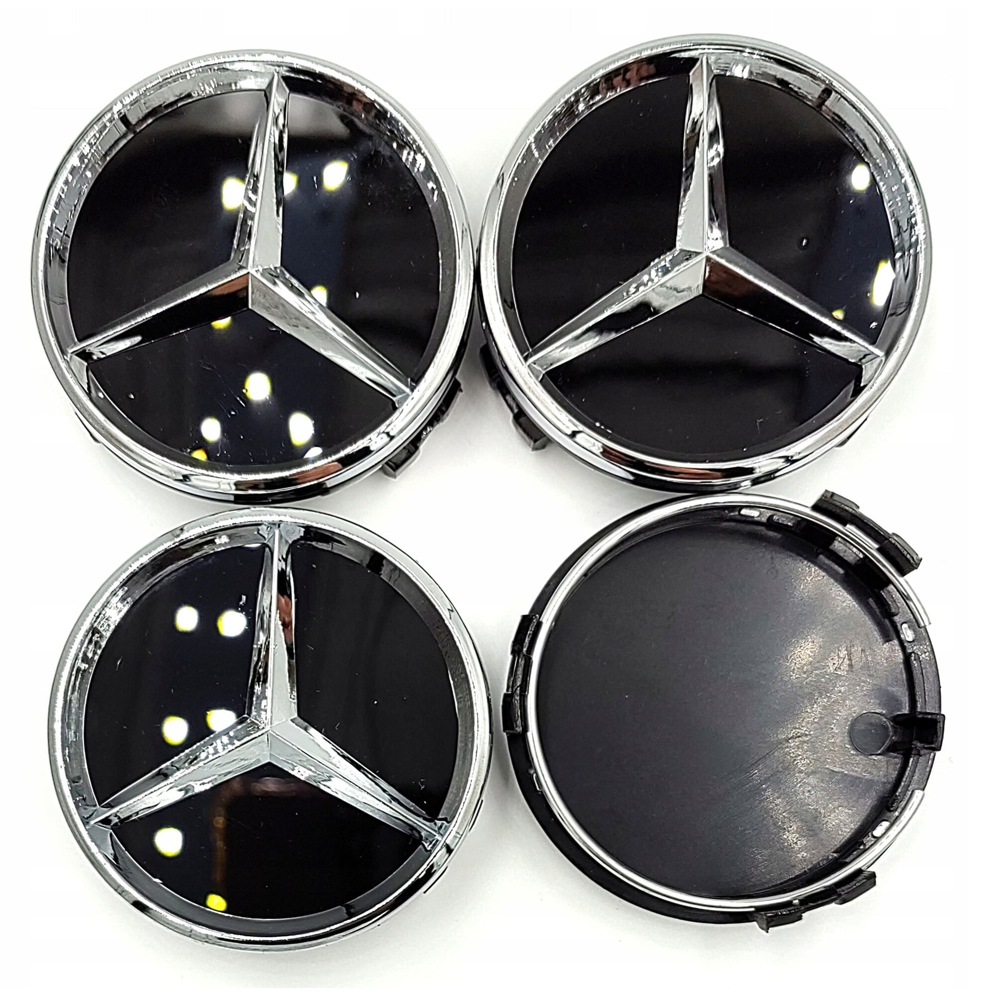 Set 4 capace centrale pentru jante MERCEDES 60 mm, negru