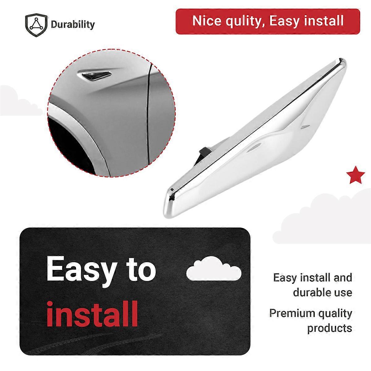 Ornament lateral aripă dreapta BMW X3 X4 F25 F26 2013-2017, argintiu