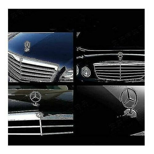 Emblema logo Mercedes-Benz pentru capota, 44mm, argintiu