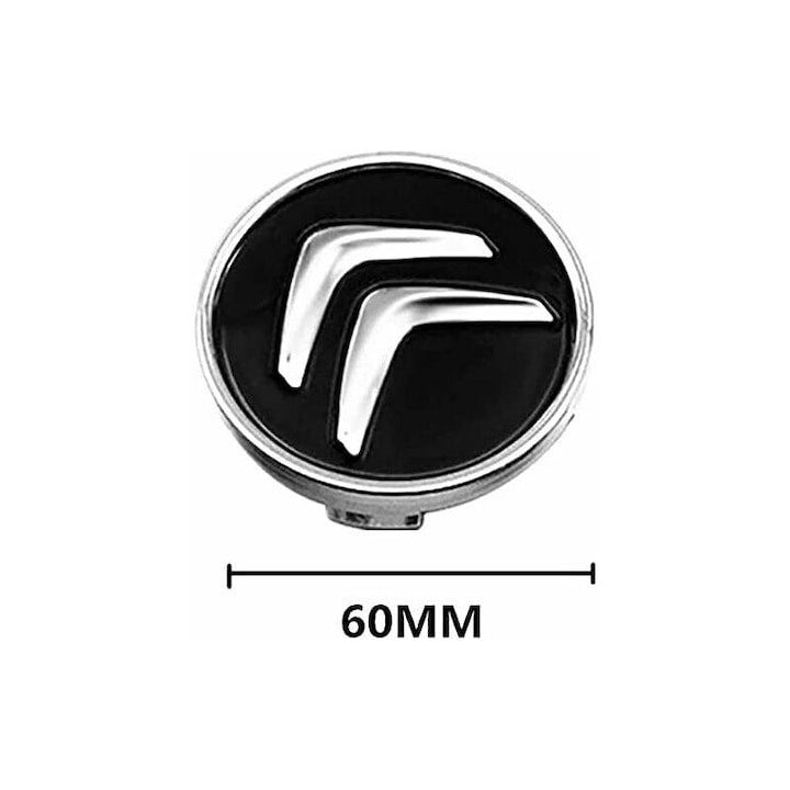Set 4 capace roti Tovbmup pentru Citroen, ABS, rezistenta inalta, 60mm