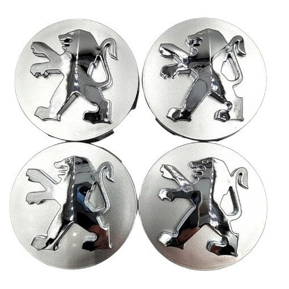 Set 4 capace jante, Peugeot 60mm 55853809, Argintiu, 16 inch