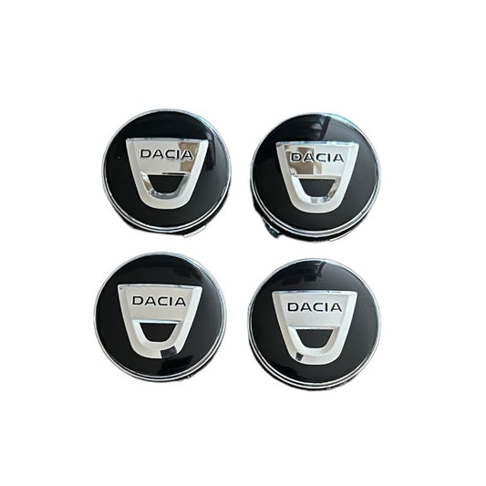 Set 4 capace roti 60mm Dacia negre compatibil/inlocuitor janta aliaj