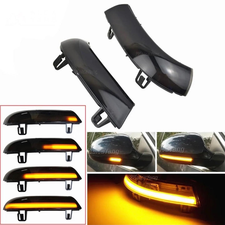 Set Semnalizare Dinamica Oglinda Laterala, compatibil cu Volkswagen VW Golf 5, Golf 6, Passat B6, Eos, Skoda, Seat