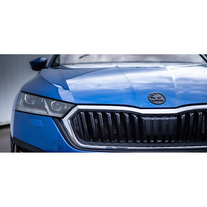 Emblema Skoda, pentru Octavia, Fabia, Superb, Rapid, Negru, 90 mm