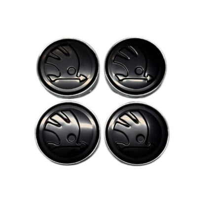 Set 4 capace roti 60mm Skoda negre compatibil/inlocuitor janta aliaj