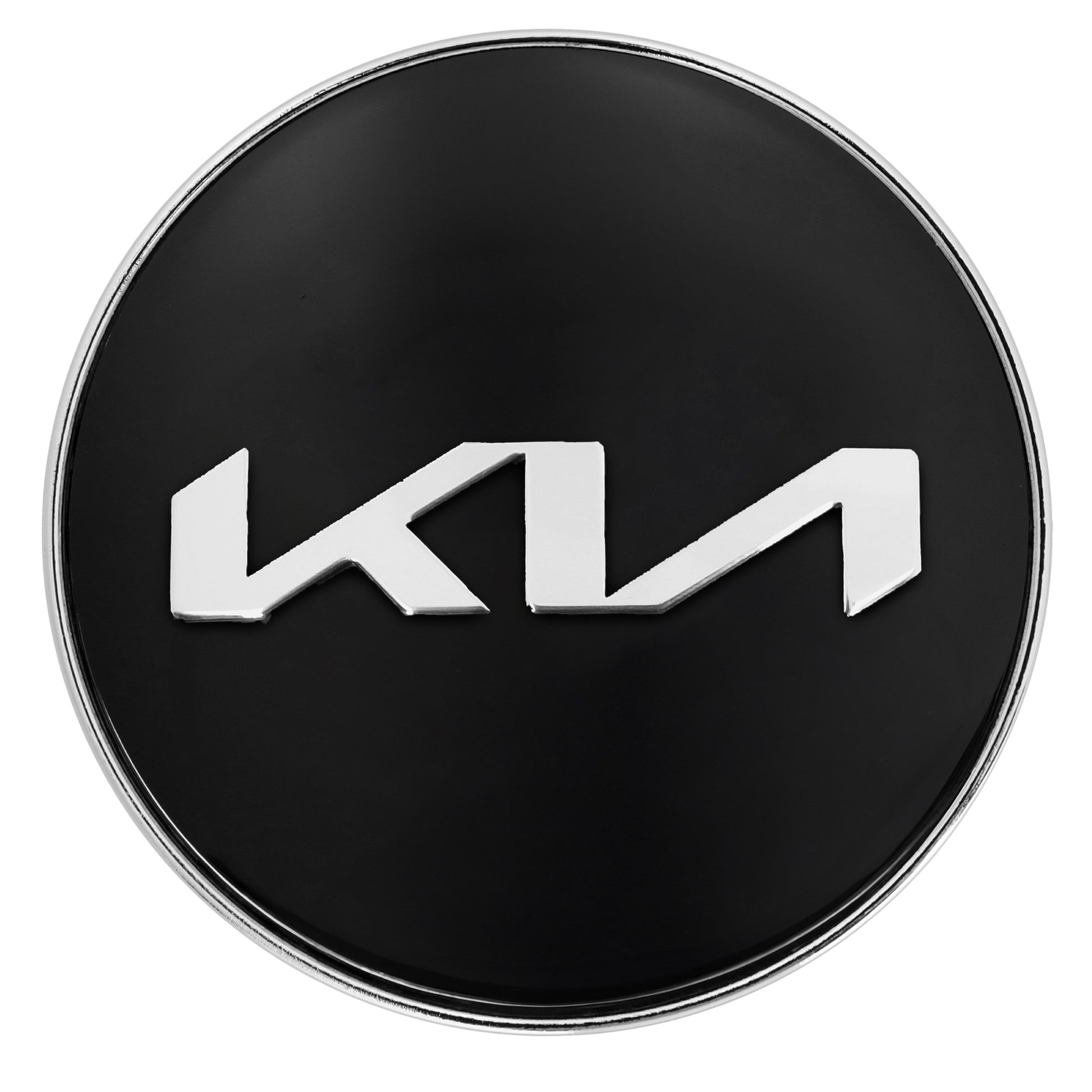 Capace jante auto, Kia, 60mm, set 4 bucati, negru-argintiu, ABS, aluminiu