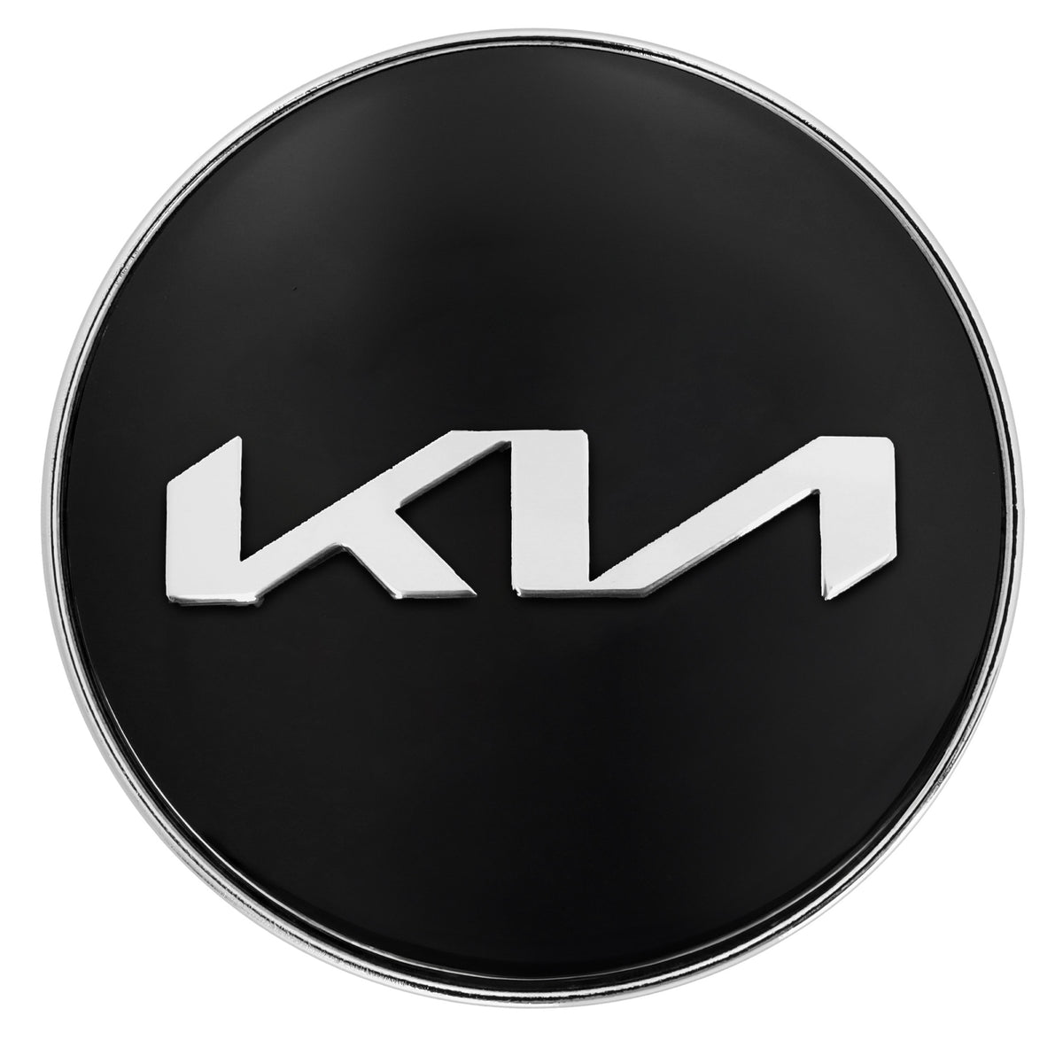 Capace jante auto, Kia, 60mm, set 4 bucati, negru-argintiu, ABS, aluminiu