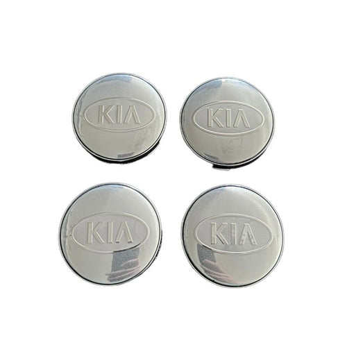 Set 4 capace roti 60mm Kia argintii compatibil/inlocuitor janta aliaj