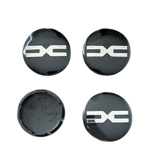 Set 4 capace roti 56mm Dacia Negru Model Nou Argintiu compatibil/inlocuitor janta aliaj