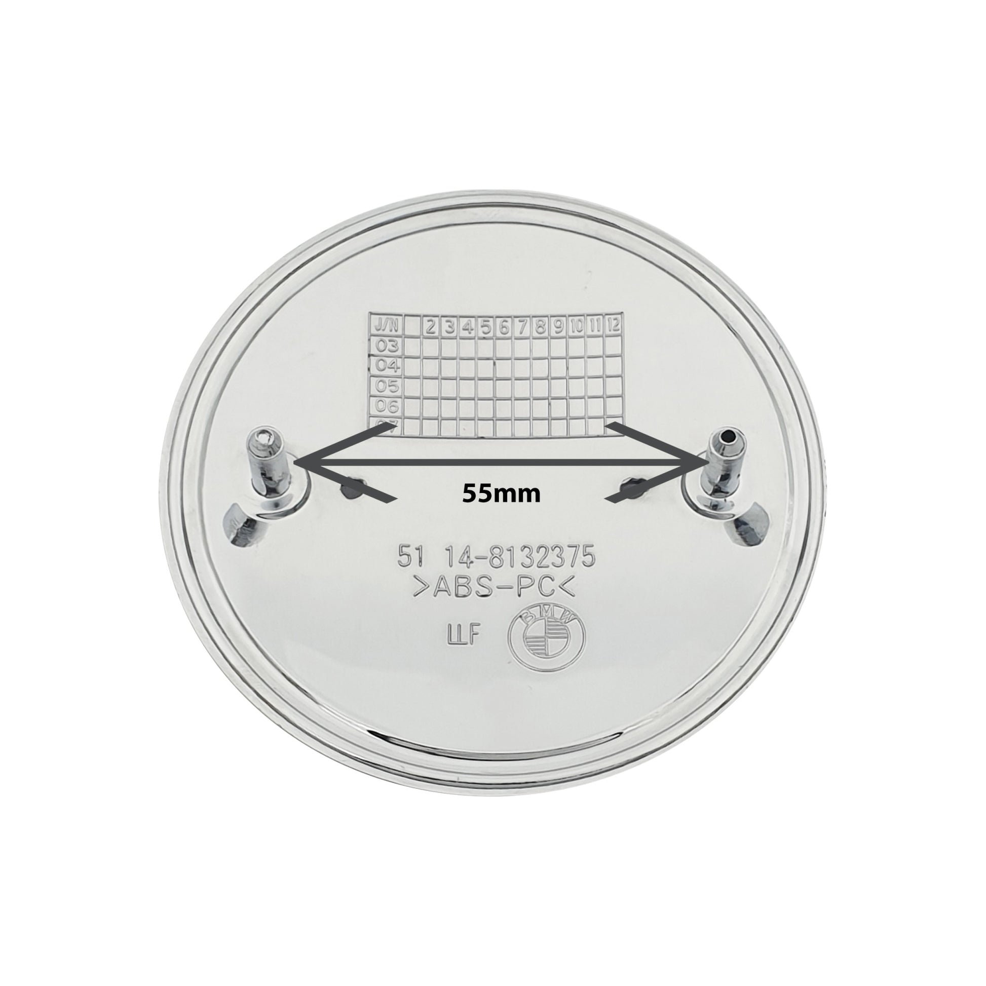 Emblema Capota BMW, 82mm, Full Black Lucios