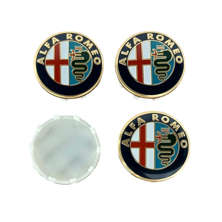 Set 4 Capace Roti Alfa Romeo 60mm, Auriu