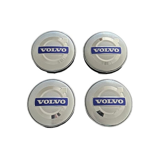 Set 4 capace roti 60mm Volvo argintii compatibil/inlocuitor janta aliaj